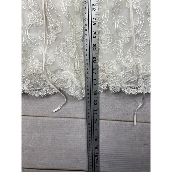 VICTORIA'S SECRET Slip Dress Lingerie XXL White Lace Strappy Back Halter - Picture 11 of 12